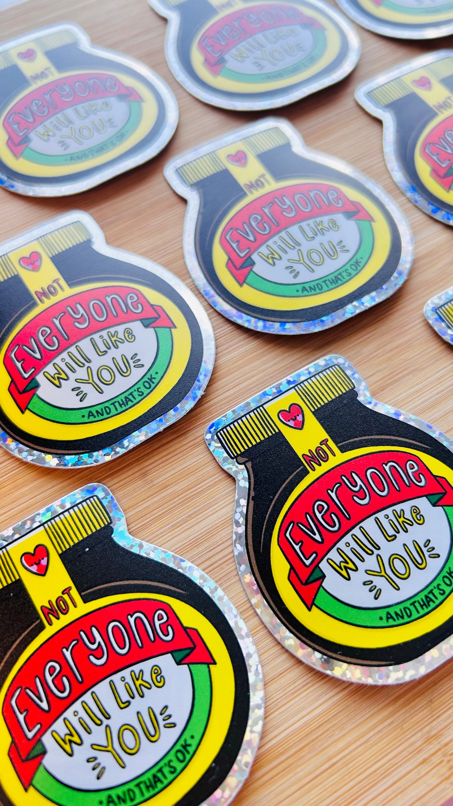 Not Everyone Will Like You Marmite - Glitter Vinyl Sticker