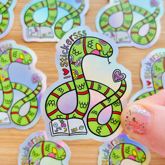 Sticker Snake - Rainbow Holographic Sticker