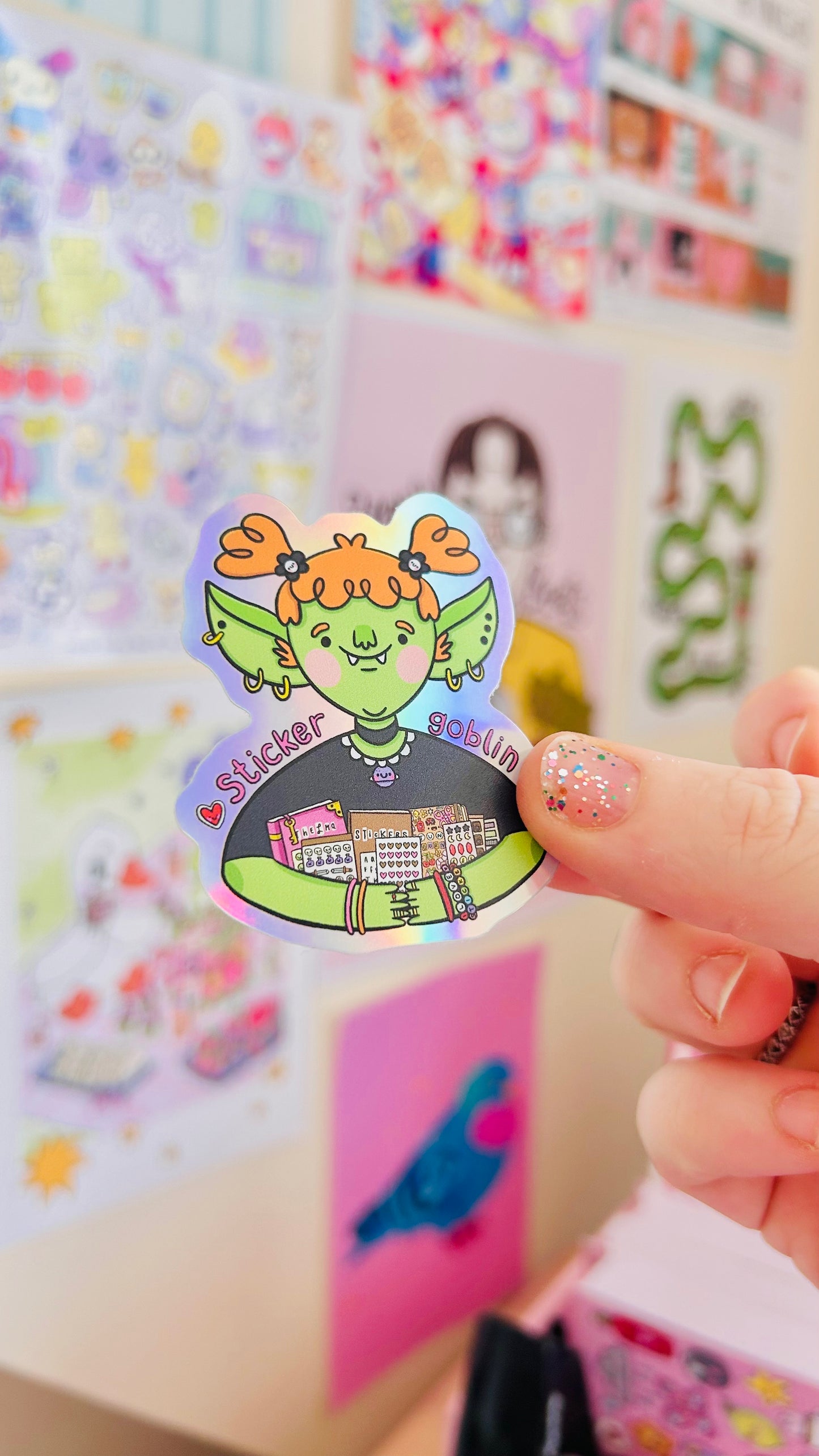 Sticker Goblin - Rainbow Holographic Sticker
