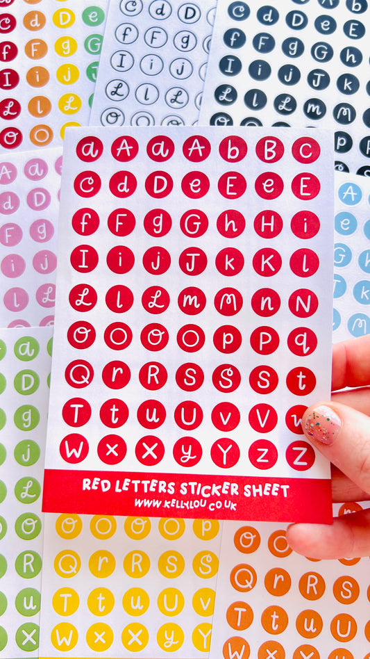 Alphabet Letters - Deco Stickers Sheet