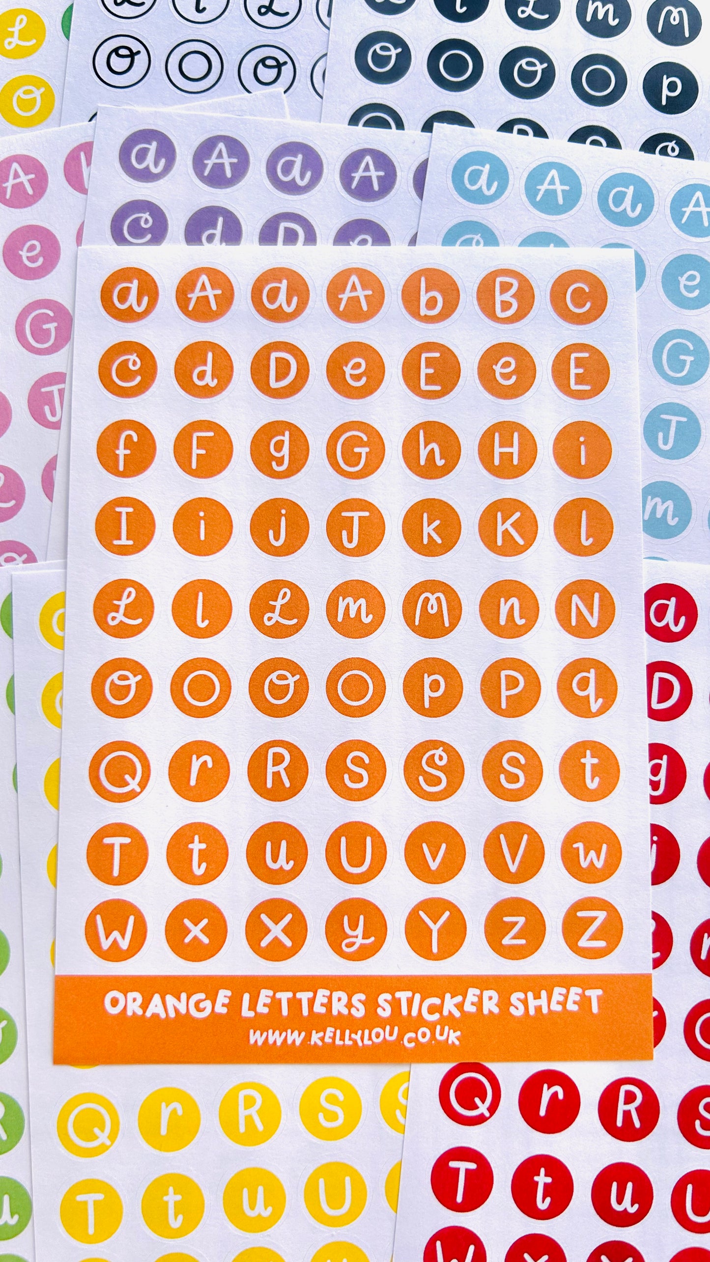 Alphabet Letters - Deco Stickers Sheet