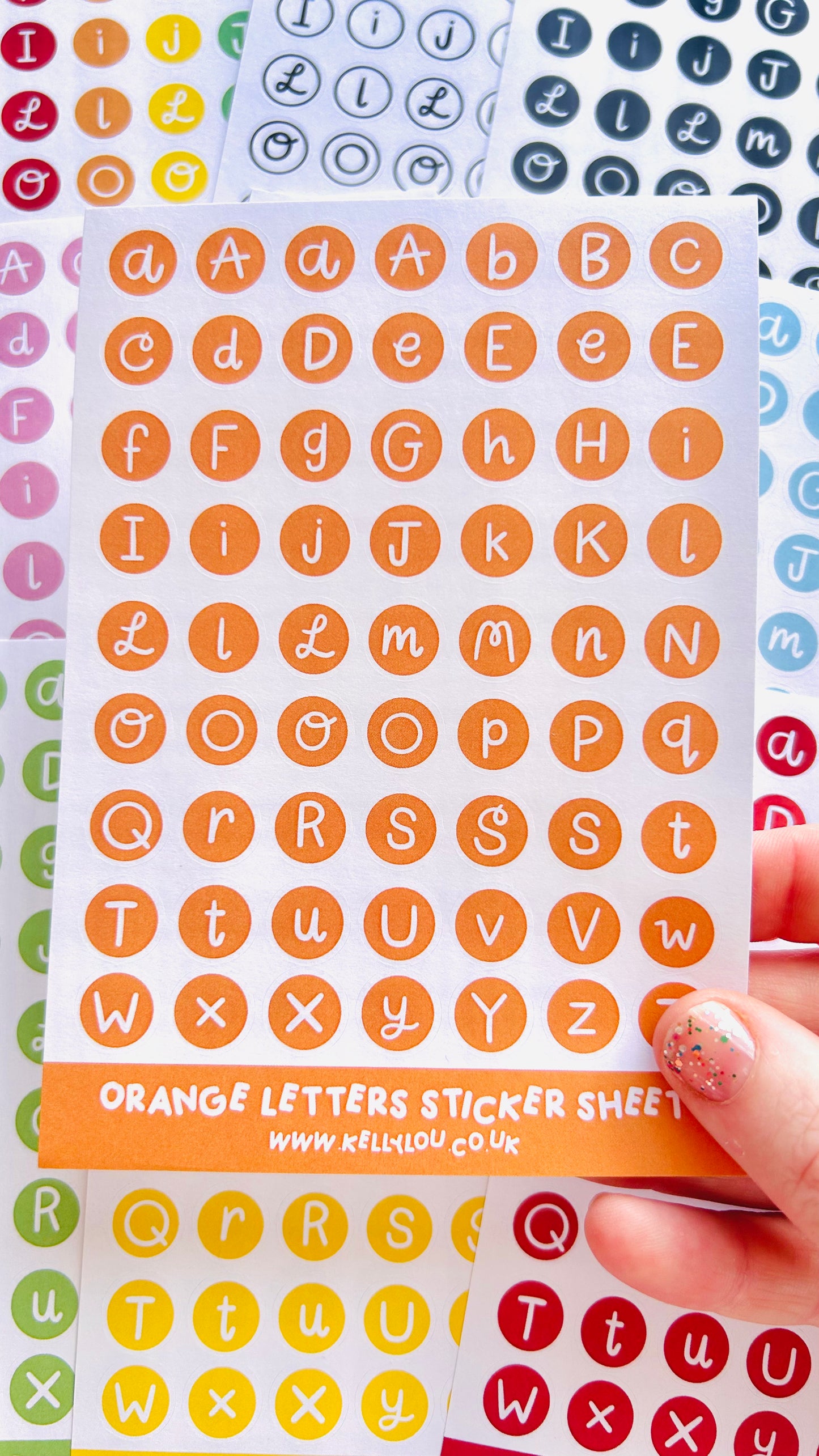 Alphabet Letters - Deco Stickers Sheet