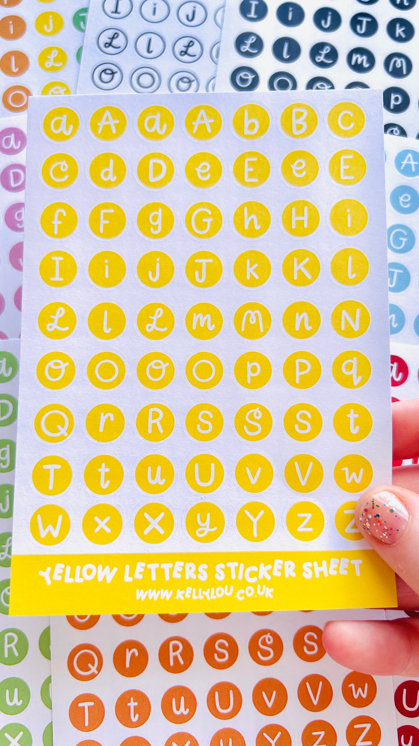 Alphabet Letters - Deco Stickers Sheet