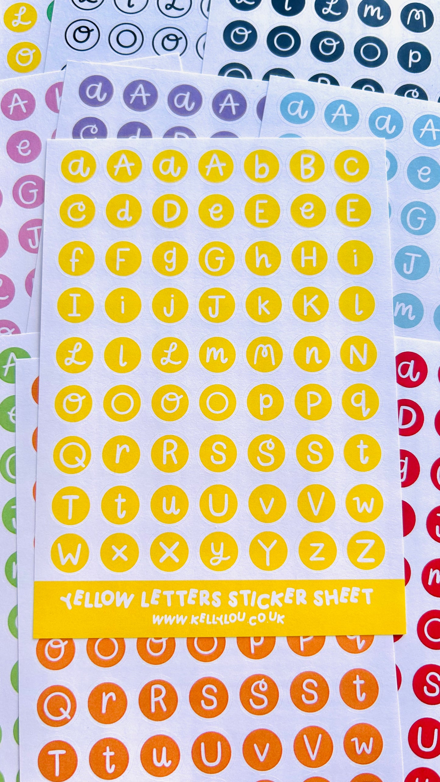 Alphabet Letters - Deco Stickers Sheet