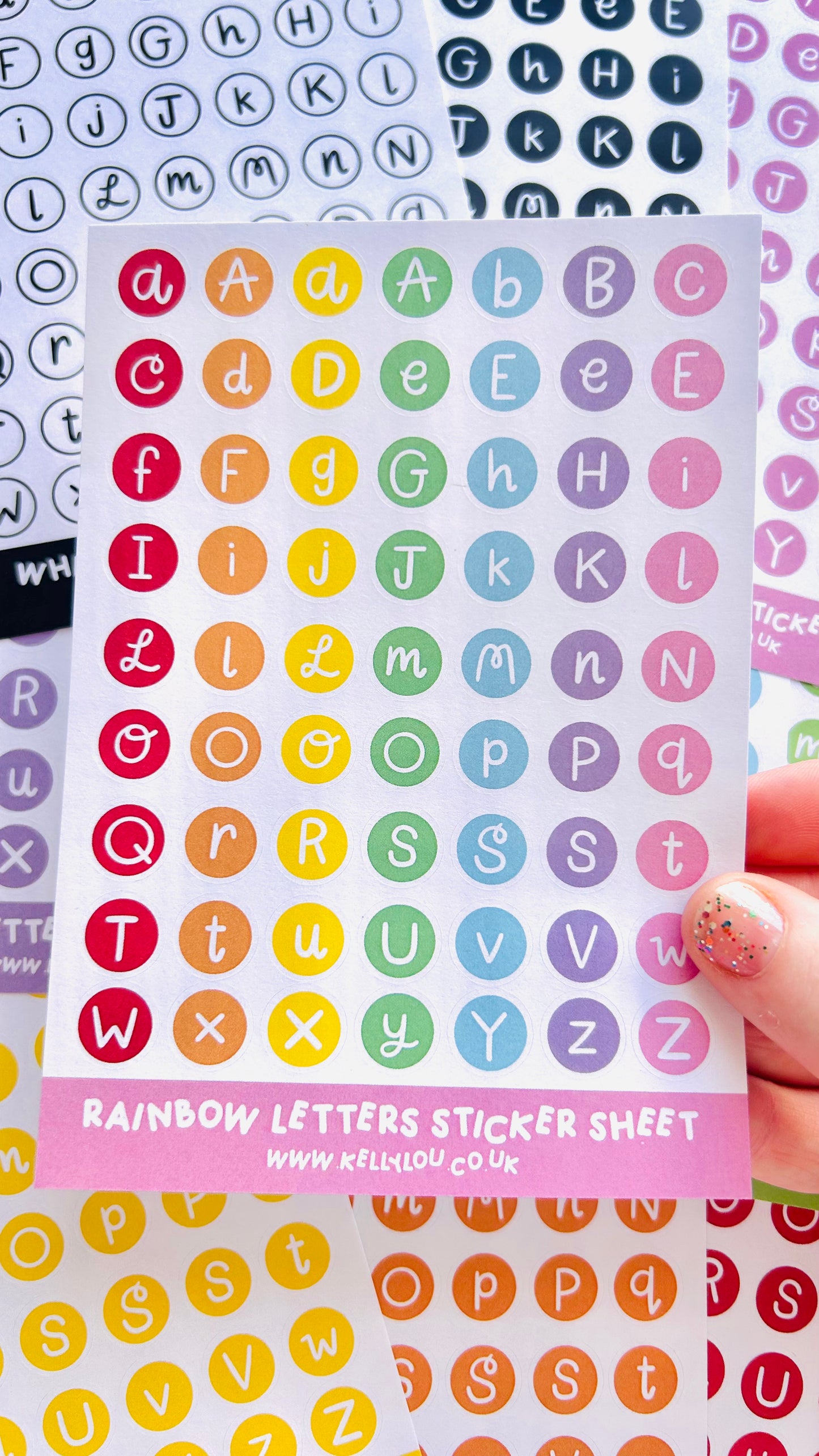 Alphabet Letters - Deco Stickers Sheet