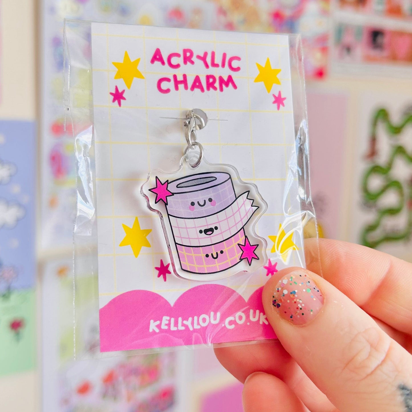 Washi Stack - Acrylic Charm