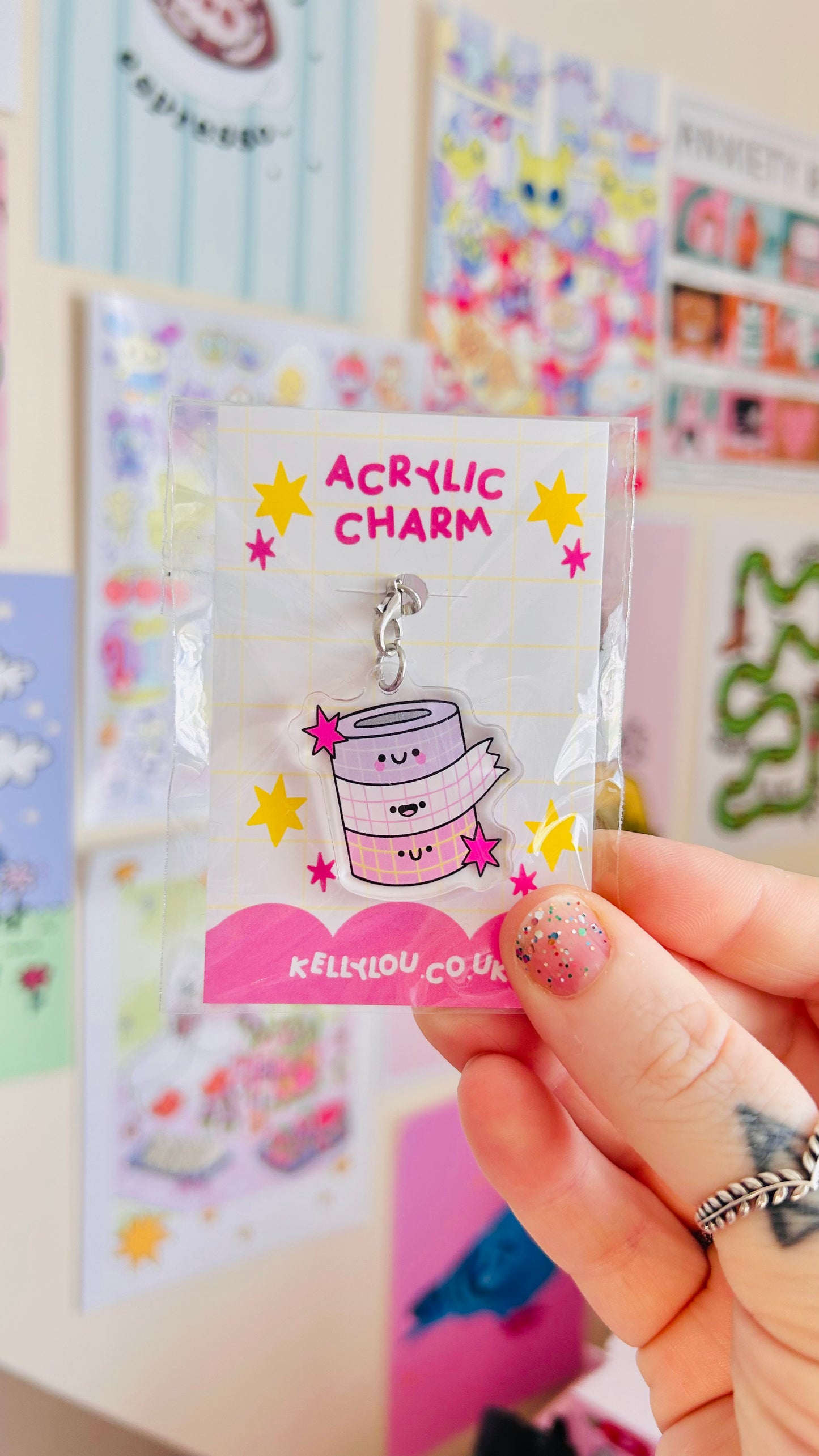 Washi Stack - Acrylic Charm