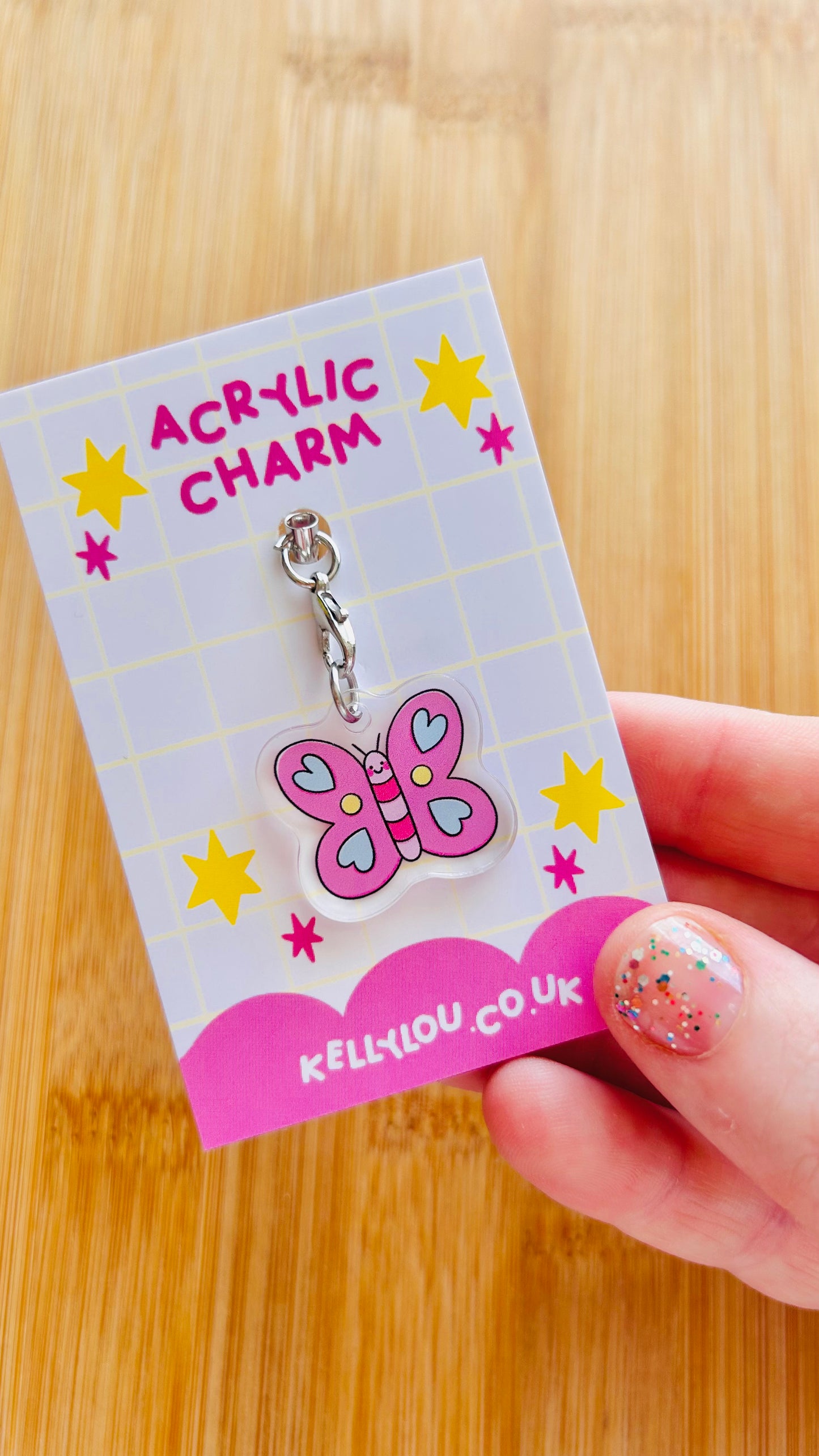 Y2K Butterfly - Acrylic Charm