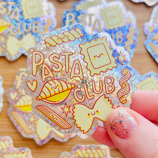Pasta Club - Glitter Vinyl Sticker