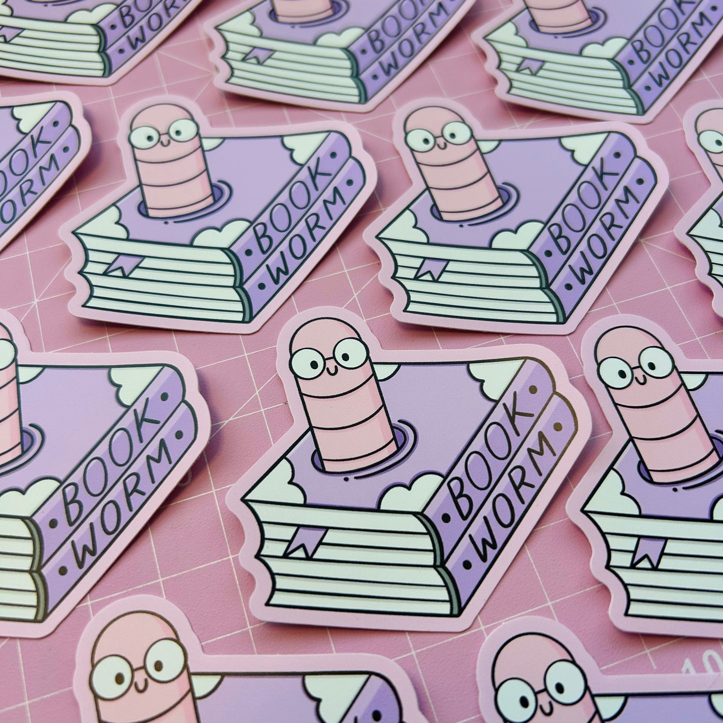 Bookworm Vinyl Sticker
