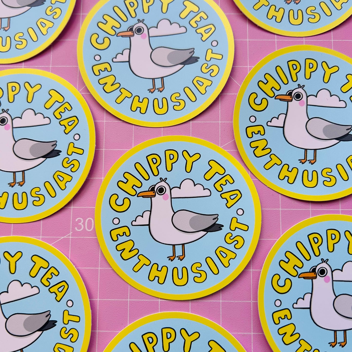 Chippy Tea Enthusiast Vinyl Sticker