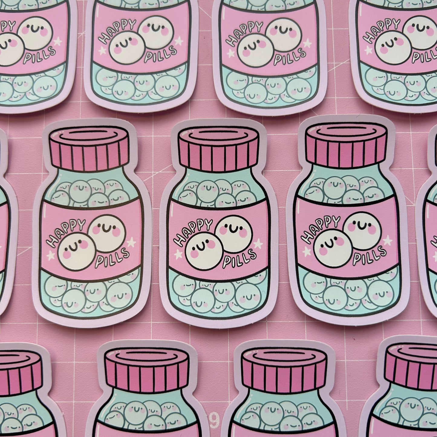 Happy Pills Bottle - Vinyl Sticker
