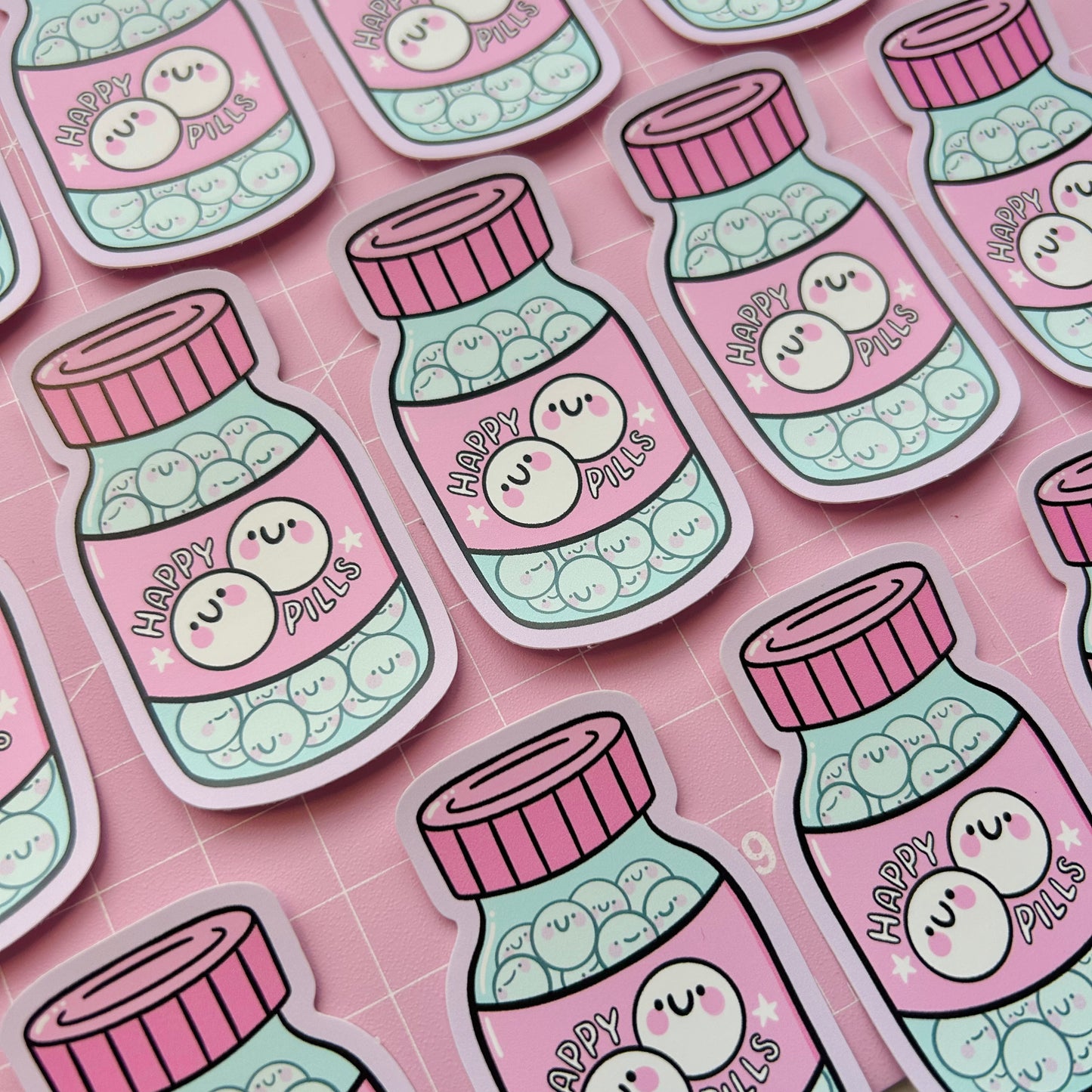 Happy Pills Bottle - Vinyl Sticker