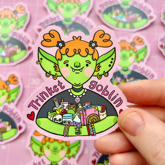 Trinket Goblin Vinyl Sticker