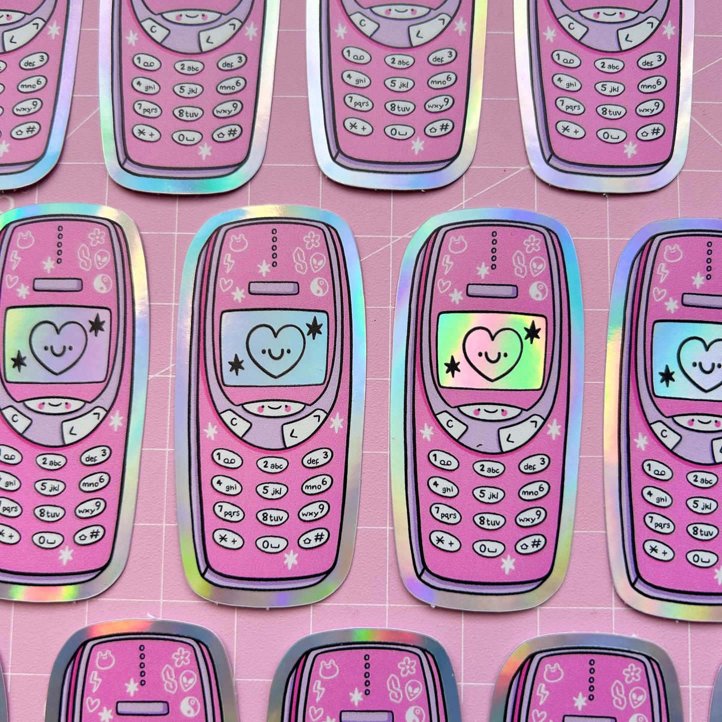 Y2K Mobile Phone Holographic Sticker