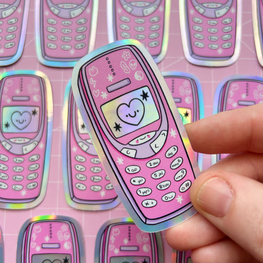 Y2K Mobile Phone Holographic Sticker