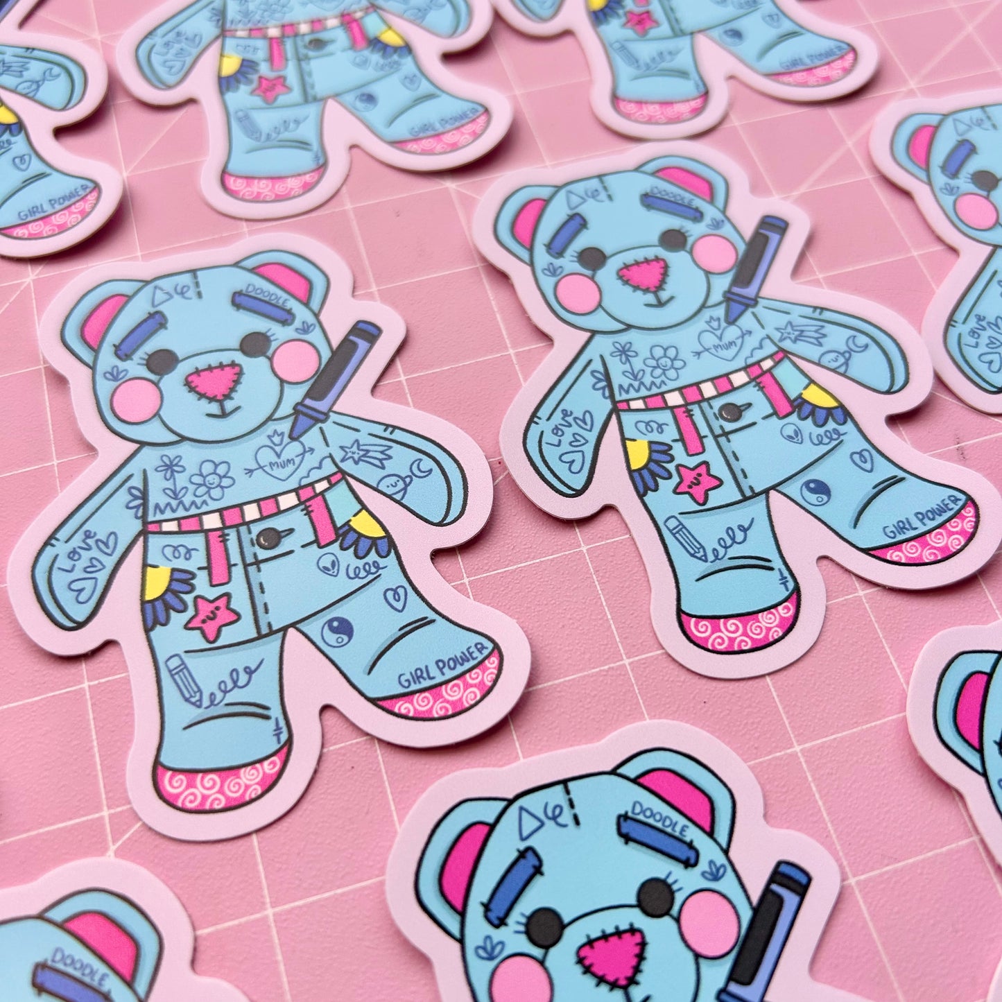 Doodle Bear Vinyl Sticker