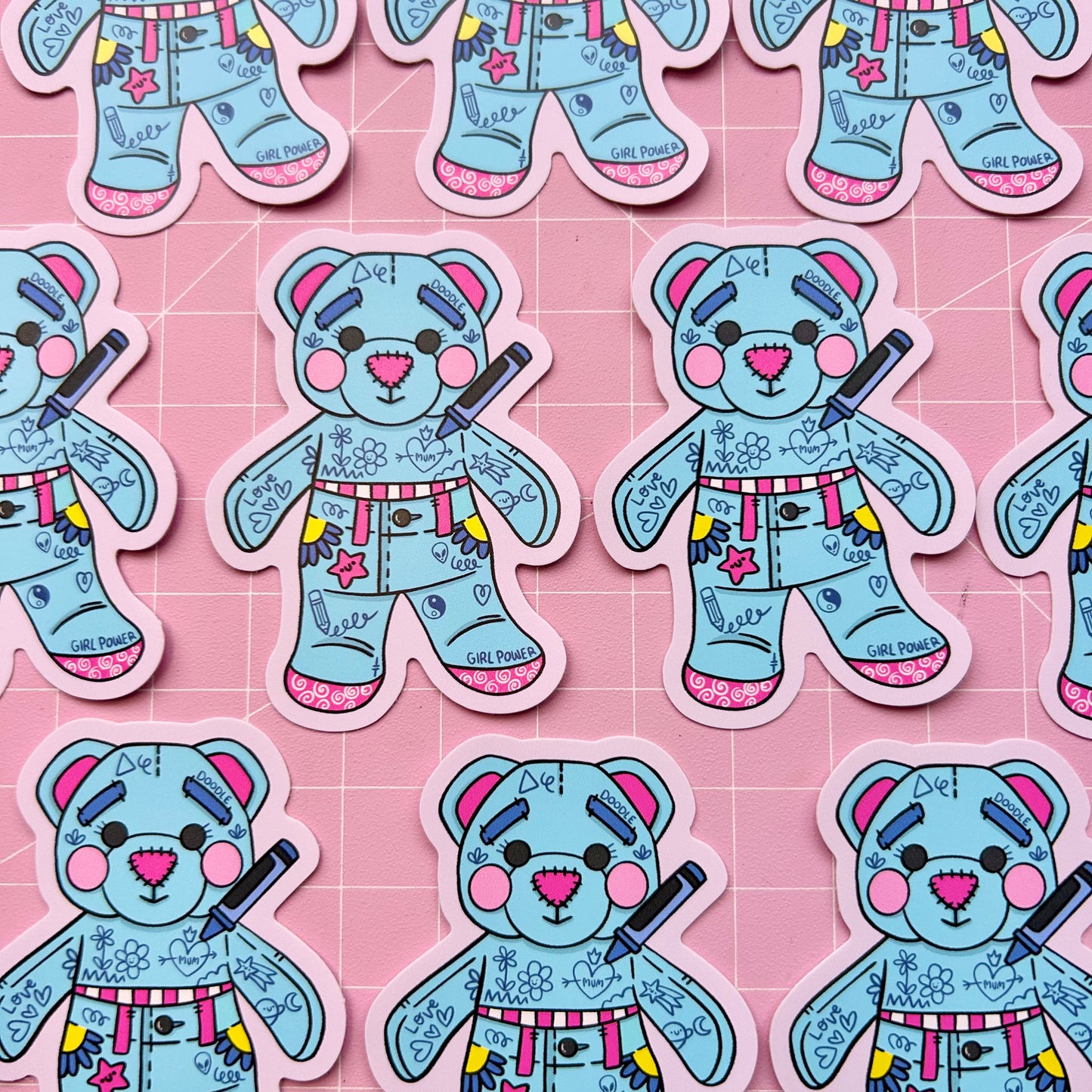 Doodle Bear Vinyl Sticker