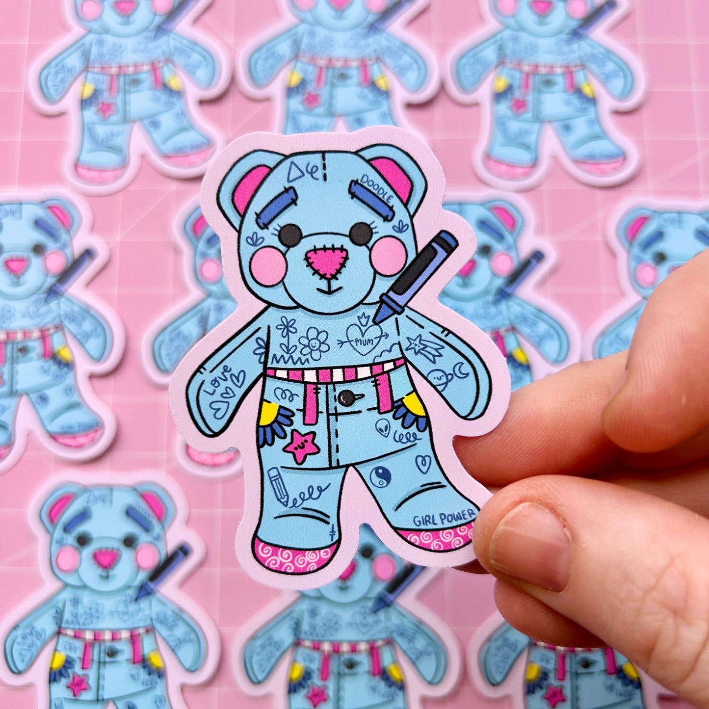 Doodle Bear Vinyl Sticker