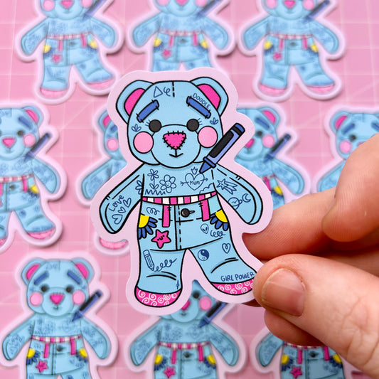 Doodle Bear Vinyl Sticker