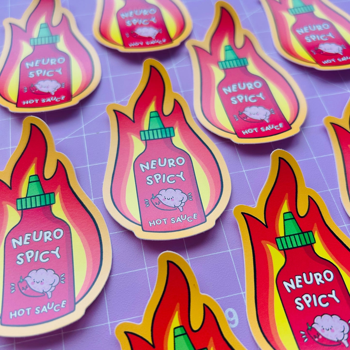 Neurospicy Hot Sauce Vinyl Sticker