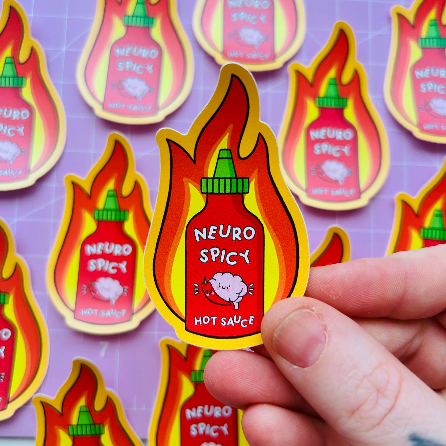Neurospicy Hot Sauce Vinyl Sticker