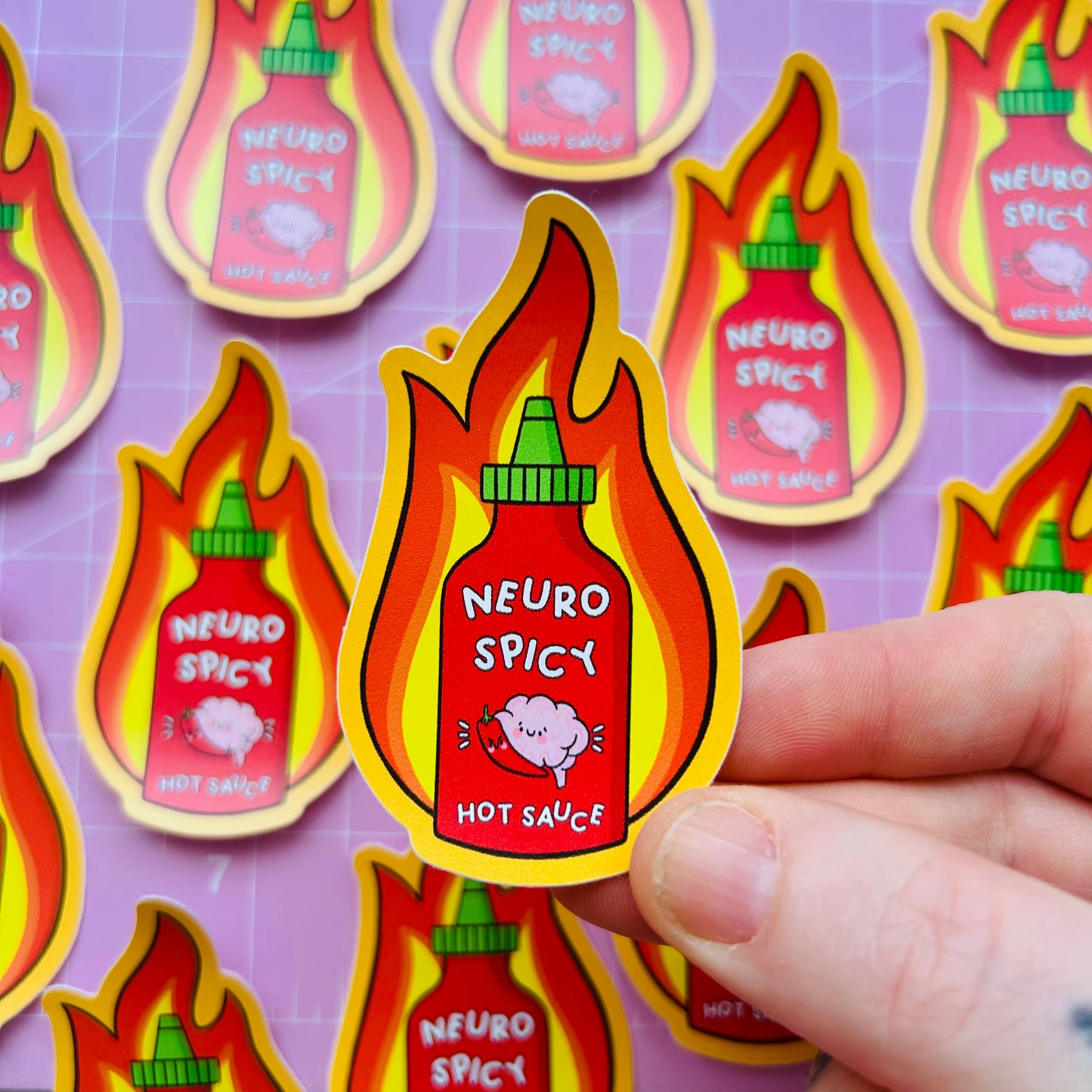 Neurospicy Hot Sauce Vinyl Sticker
