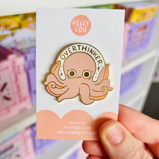 Overthinking Octopus Enamel Pin