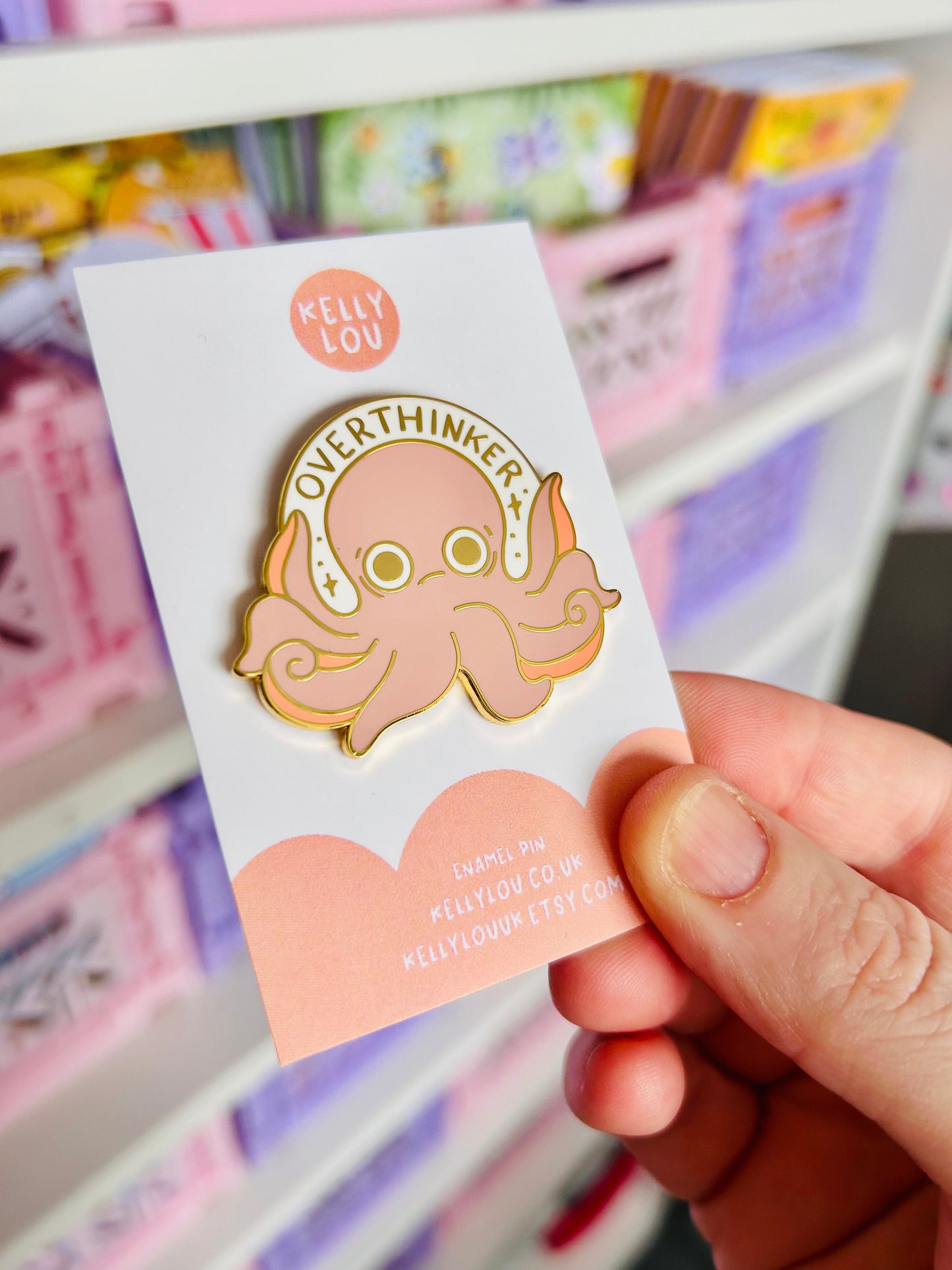 Overthinking Octopus Enamel Pin