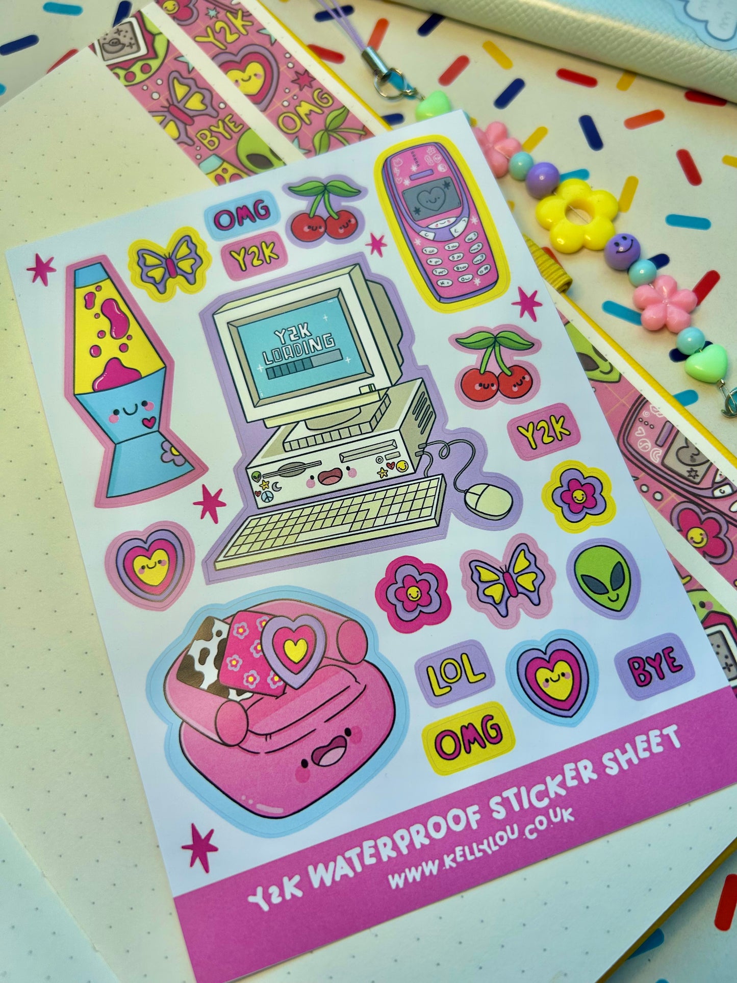 Y2K Nostalgia - Vinyl Sticker Sheet