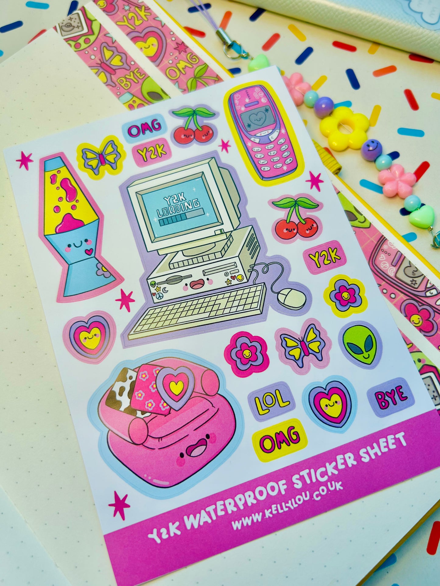 Y2K Nostalgia - Vinyl Sticker Sheet