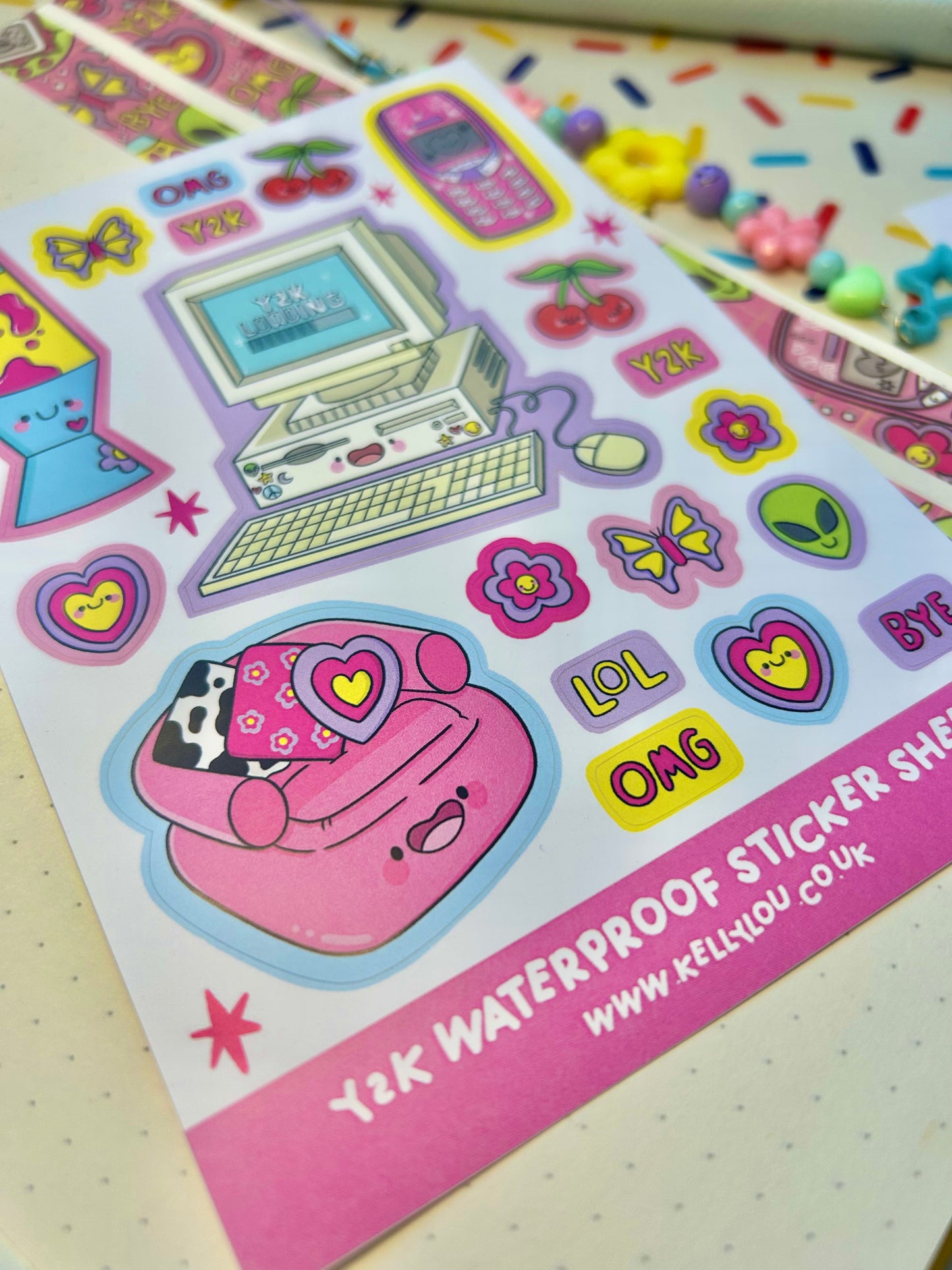 Y2K Nostalgia - Vinyl Sticker Sheet