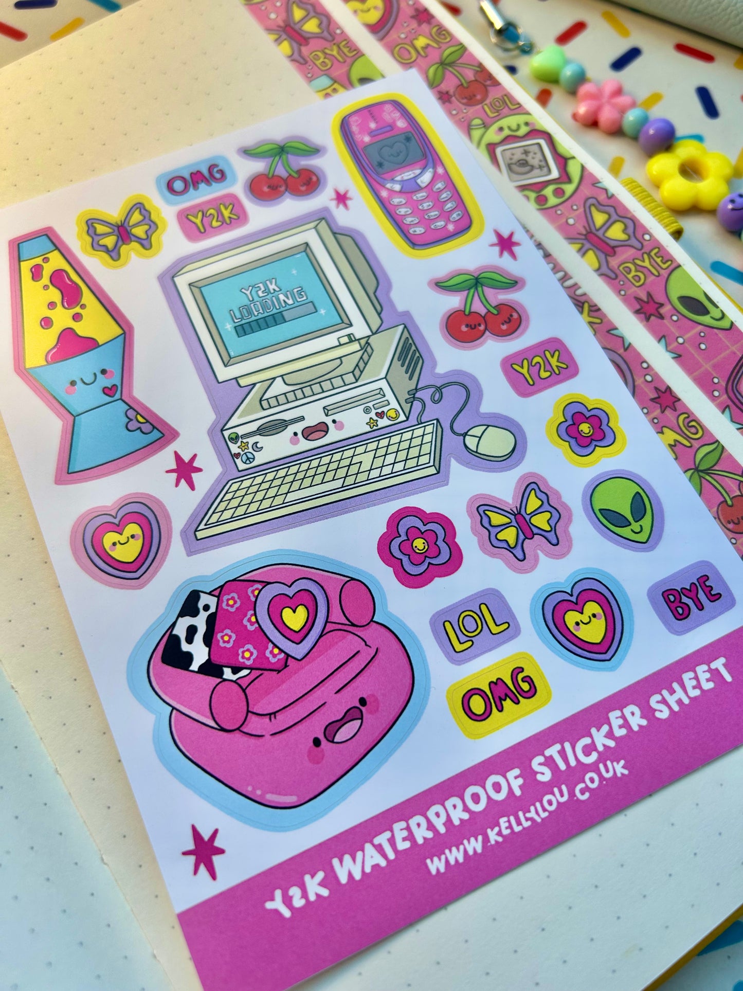 Y2K Nostalgia - Vinyl Sticker Sheet