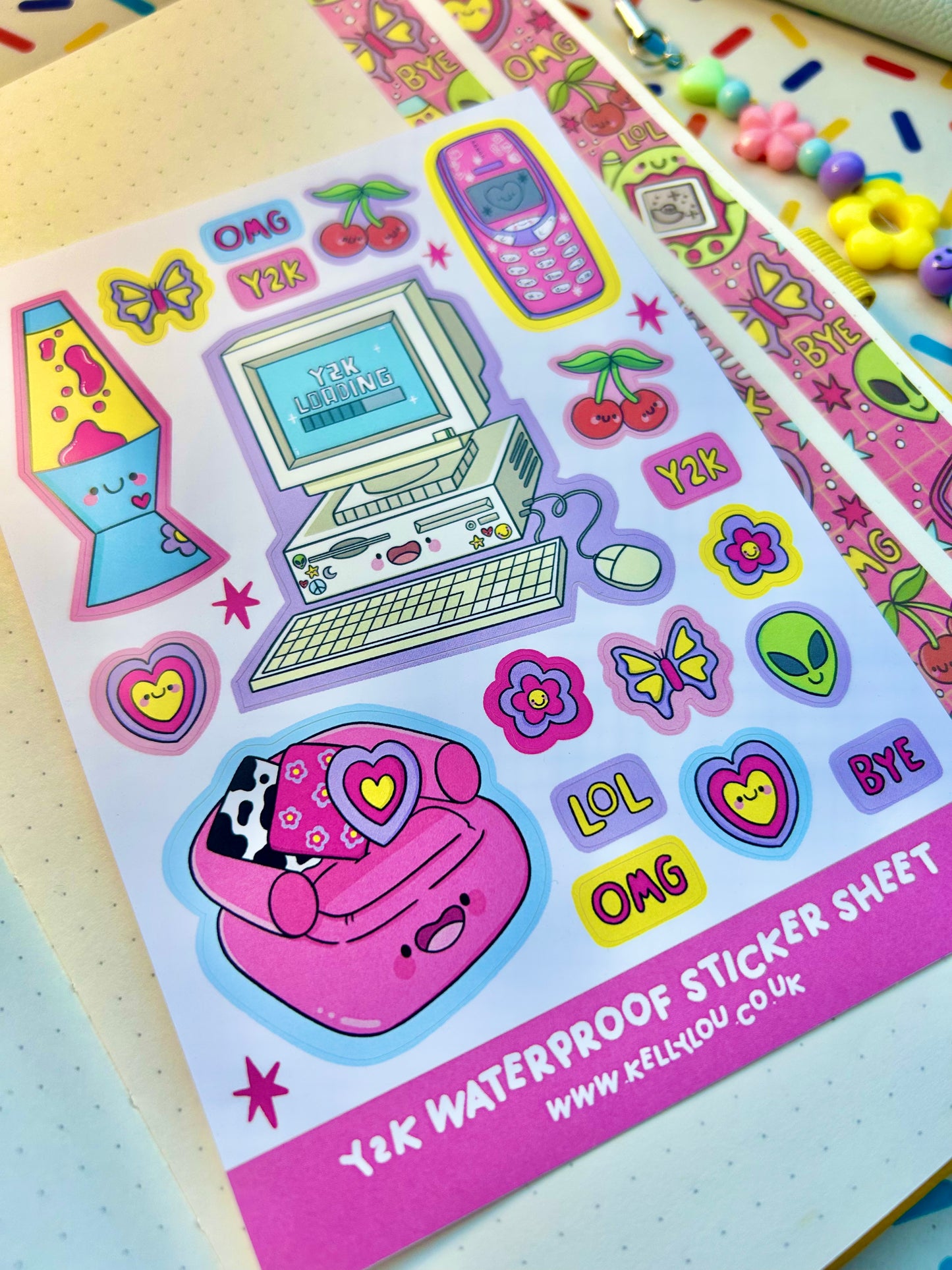 Y2K Nostalgia - Vinyl Sticker Sheet