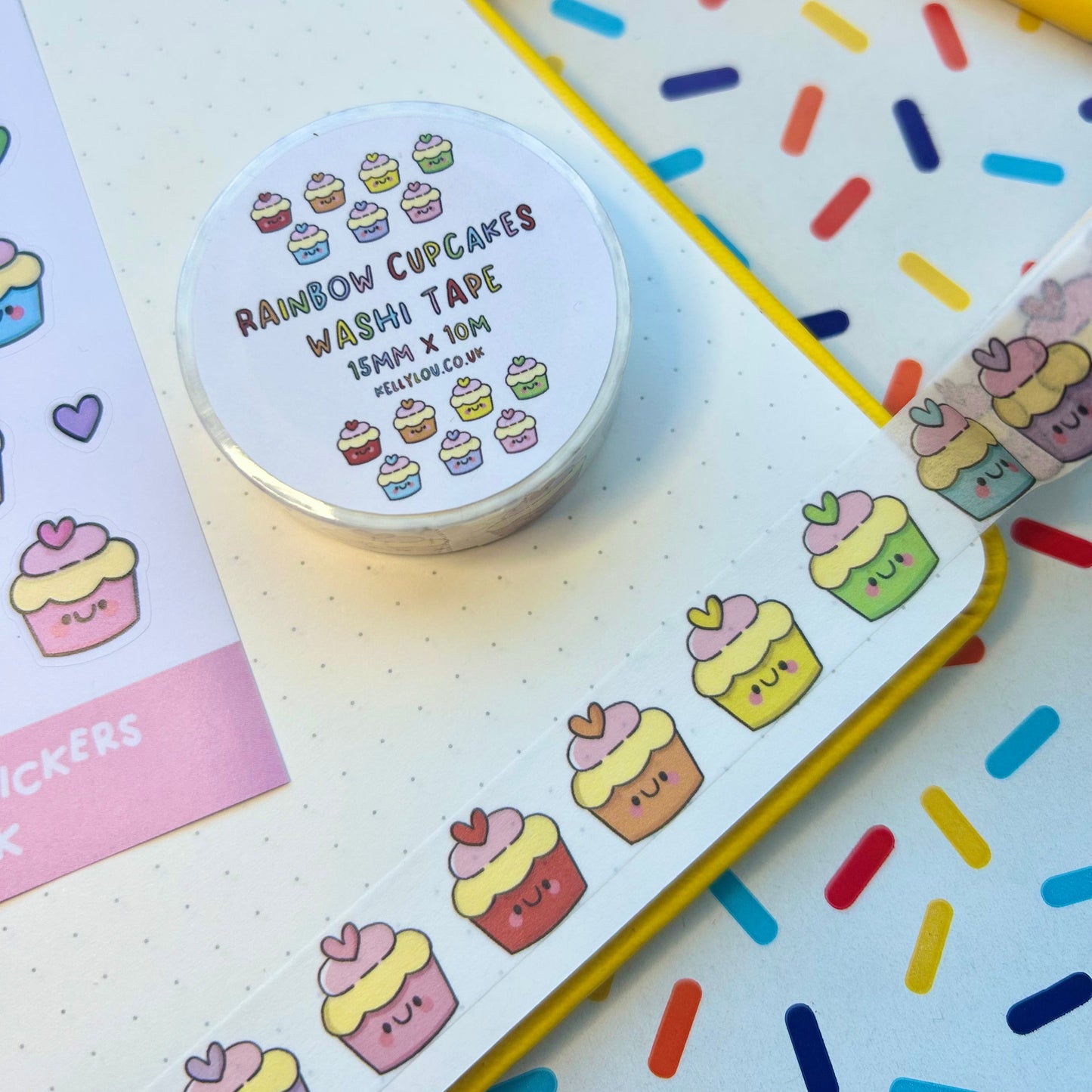 Rainbow Cupcakes - Washi Tape