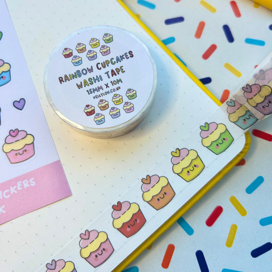 Rainbow Cupcakes - Washi Tape