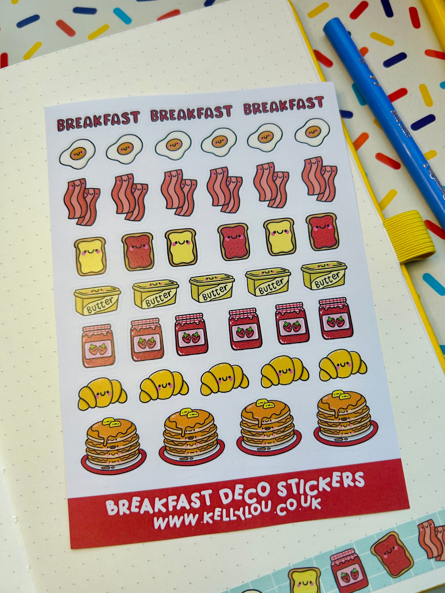 Breakfast - Deco Sticker Sheet