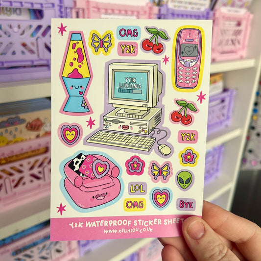 Y2K Nostalgia - Vinyl Sticker Sheet