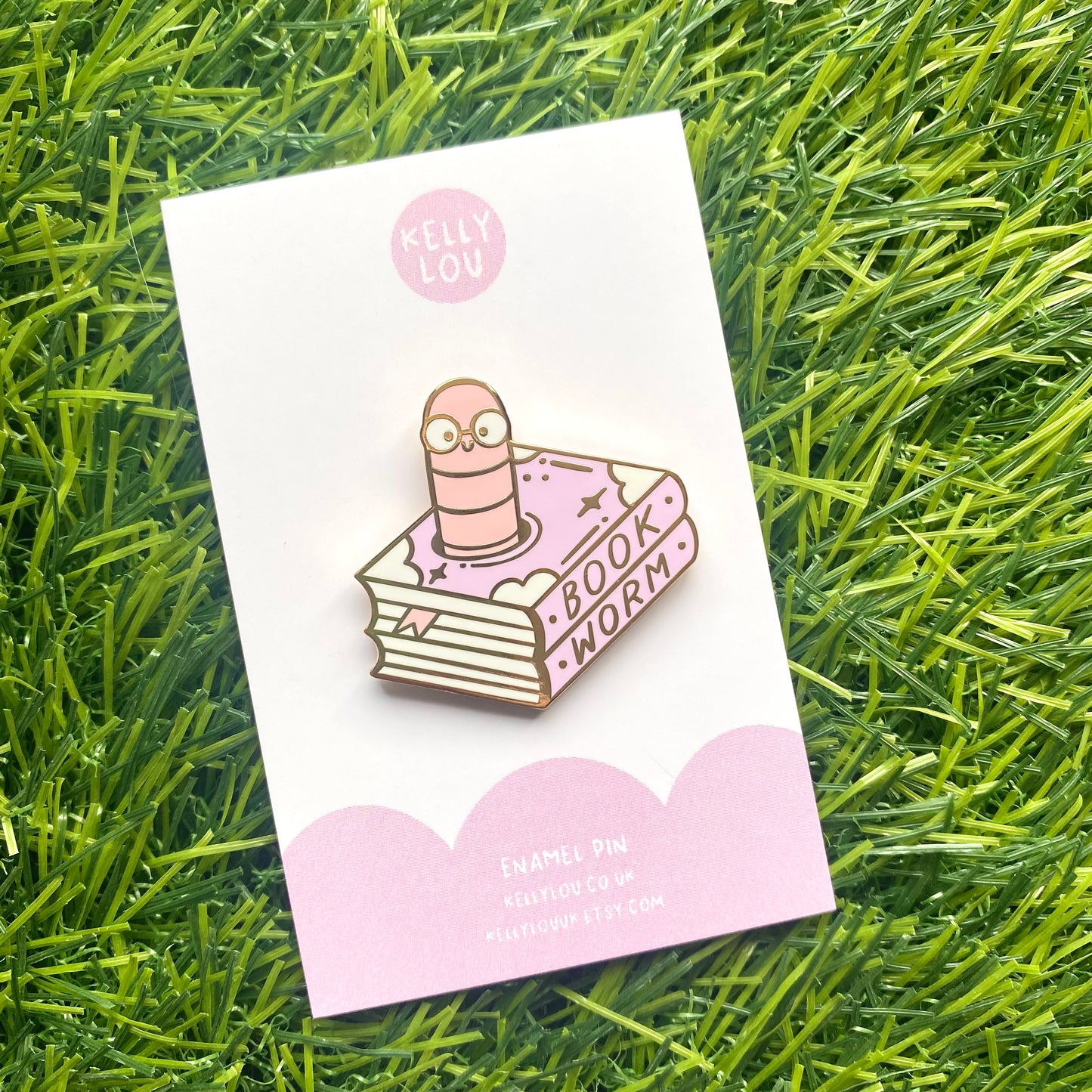 Bookworm Enamel Pin