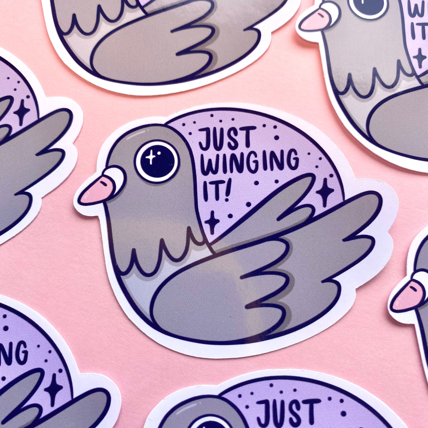 Just Winging It! Glossy Sticker