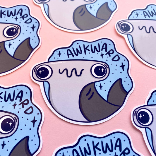 Awkward Hammerhead Glossy Sticker