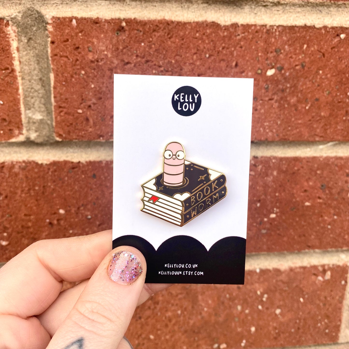 Bookworm Enamel Pin