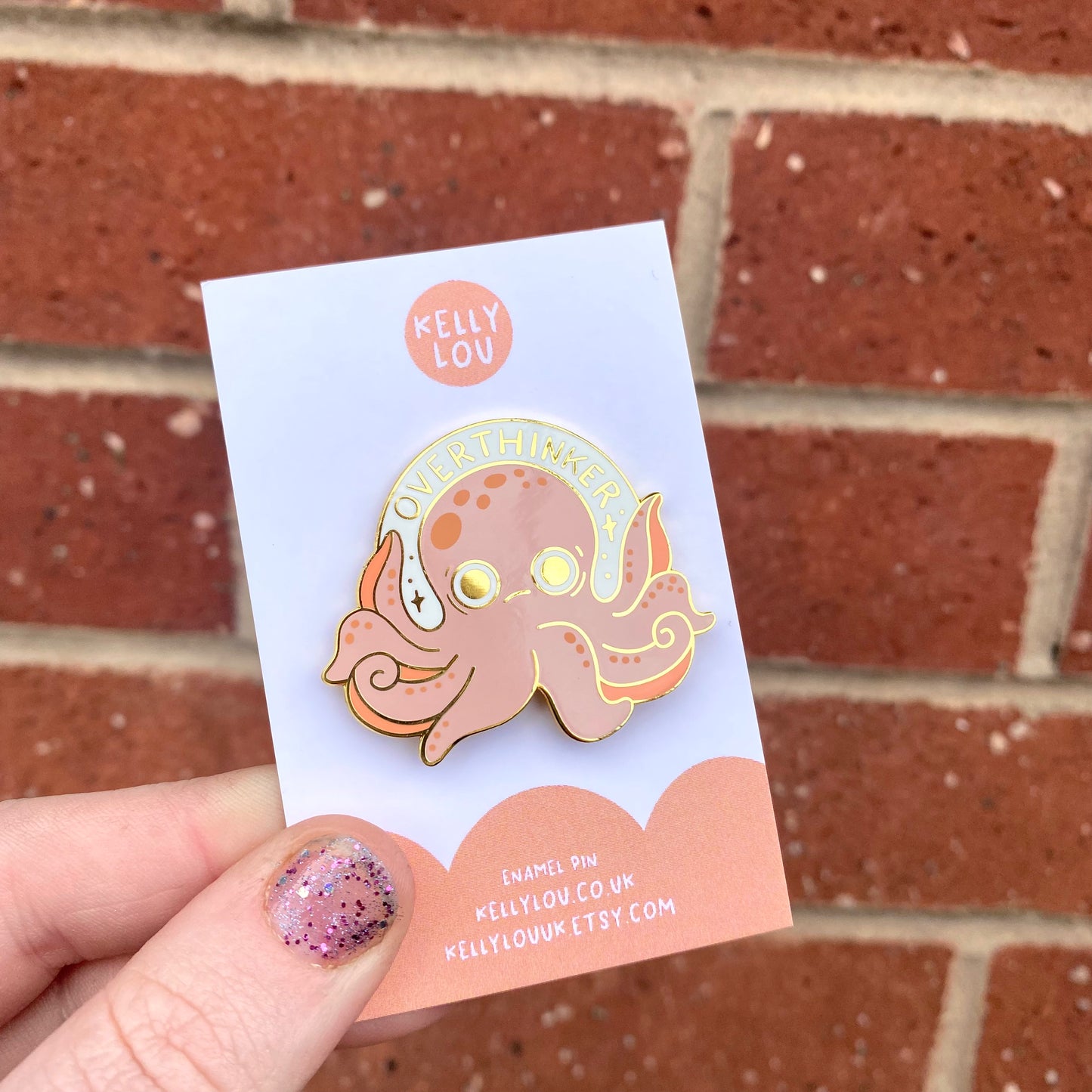 Overthinking Octopus Enamel Pin