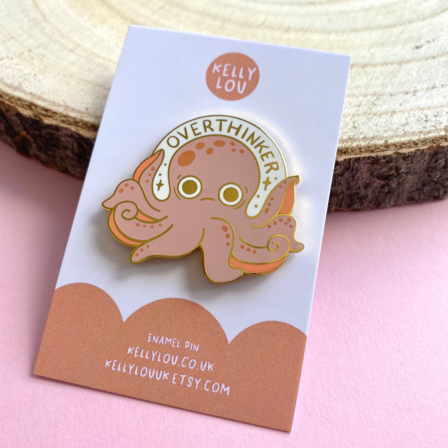 Overthinking Octopus Enamel Pin