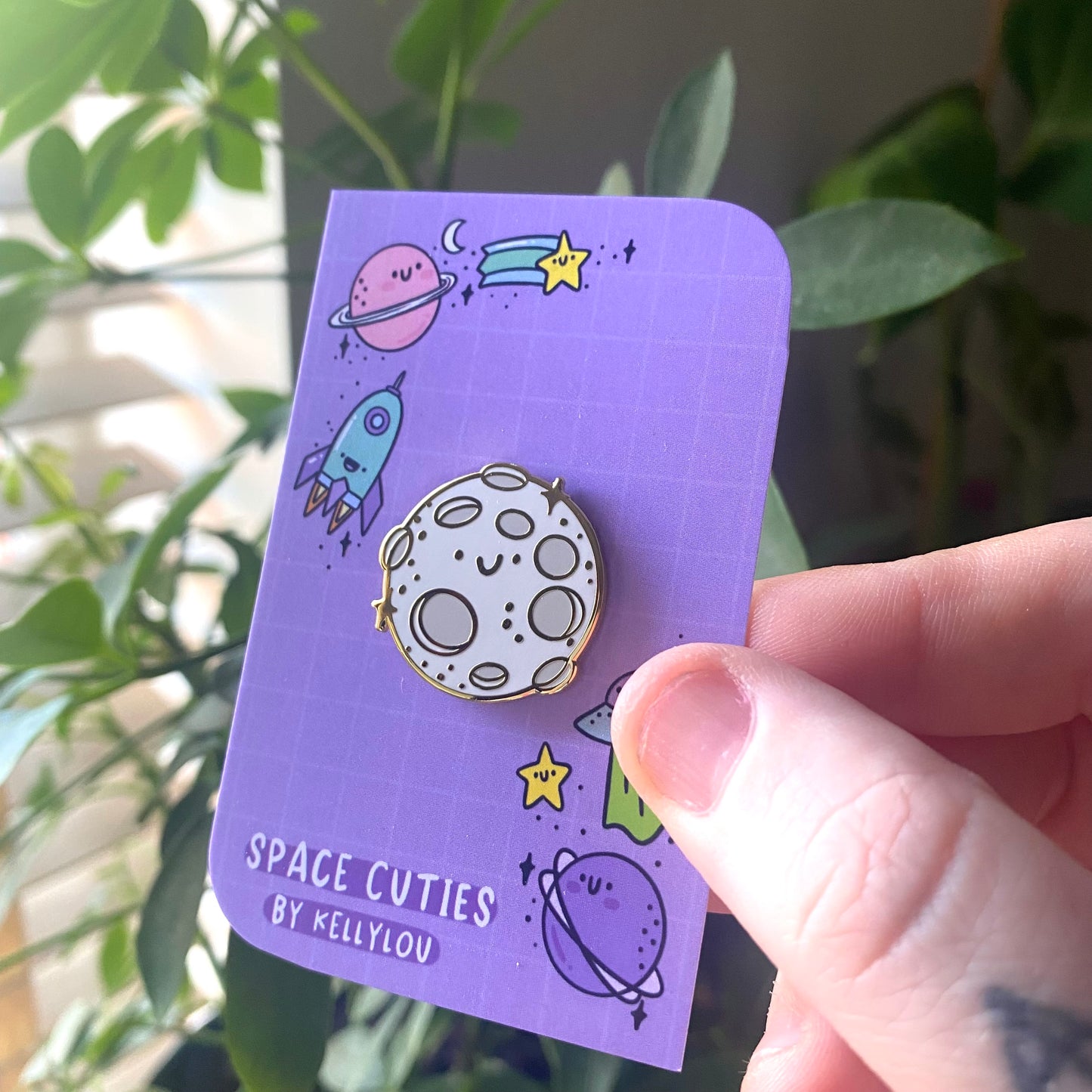 Full Moon - Space Cutie Enamel Pin